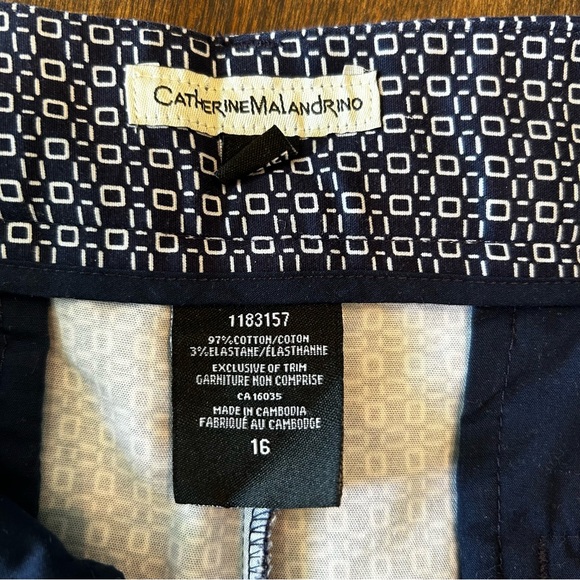 [EUC] Catherine Malandrino | Women’s shorts | Size 16 | Pattern blue & white - Picture 5 of 6